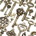 130pcs Antique Vintage Style Bronze Brass Ornate Skeleton Key Pendant Fancy Lot   232685131534